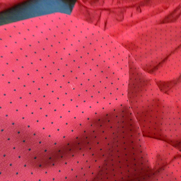 Vintage Strait  lane dress. Red with navy polka dots. Size 8 - Picture 8 of 9